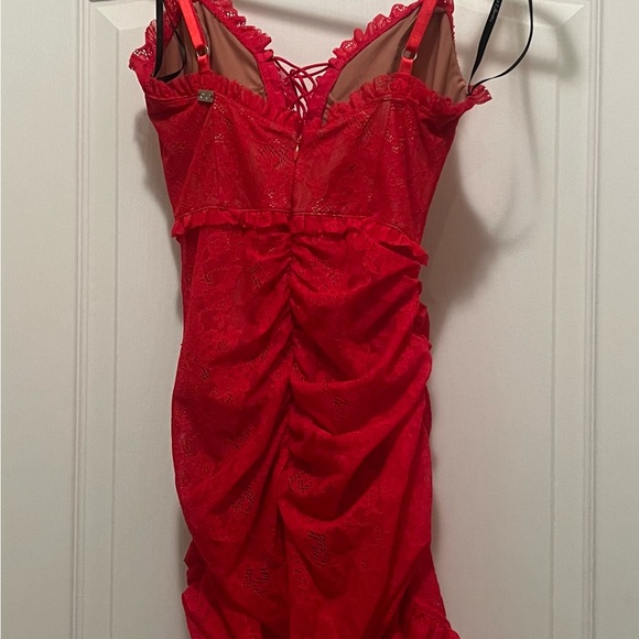Every day is Valentine’s Day in this red lace  dress by For Love and Lemons - Picture 3 of 6